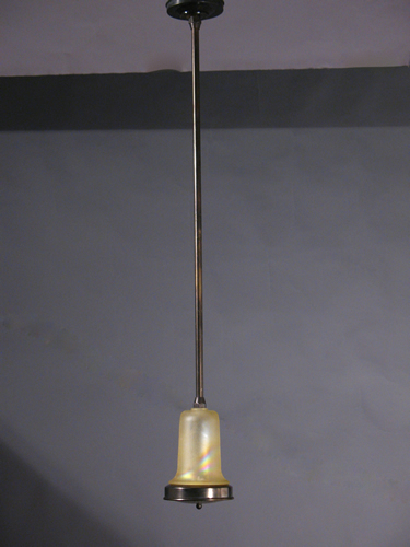 Iridescent Amber Glass Pendants